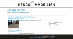 Desktop Screenshot of immohenggi.ch