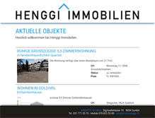 Tablet Screenshot of immohenggi.ch